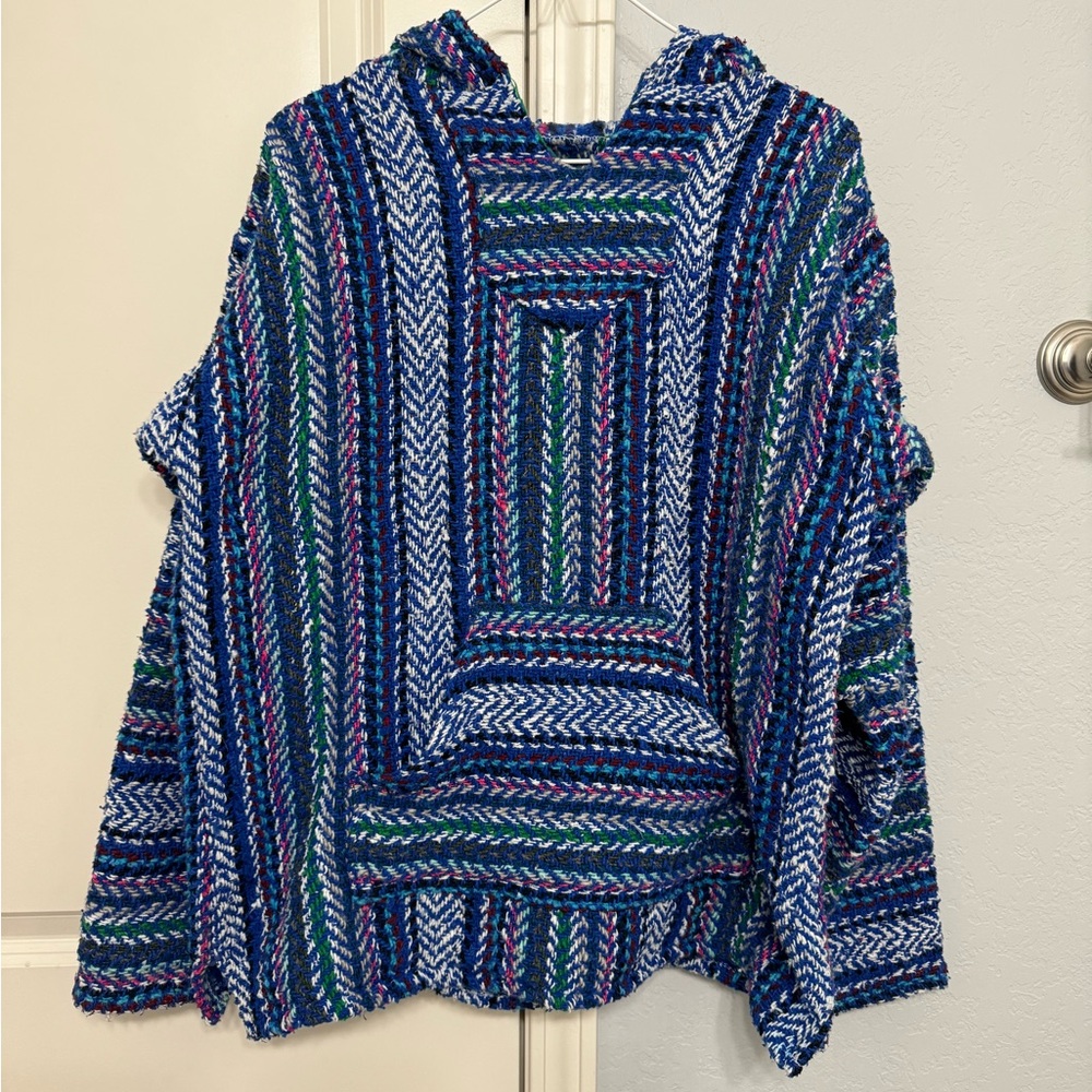 Multicolor Striped Knit Hoodie
